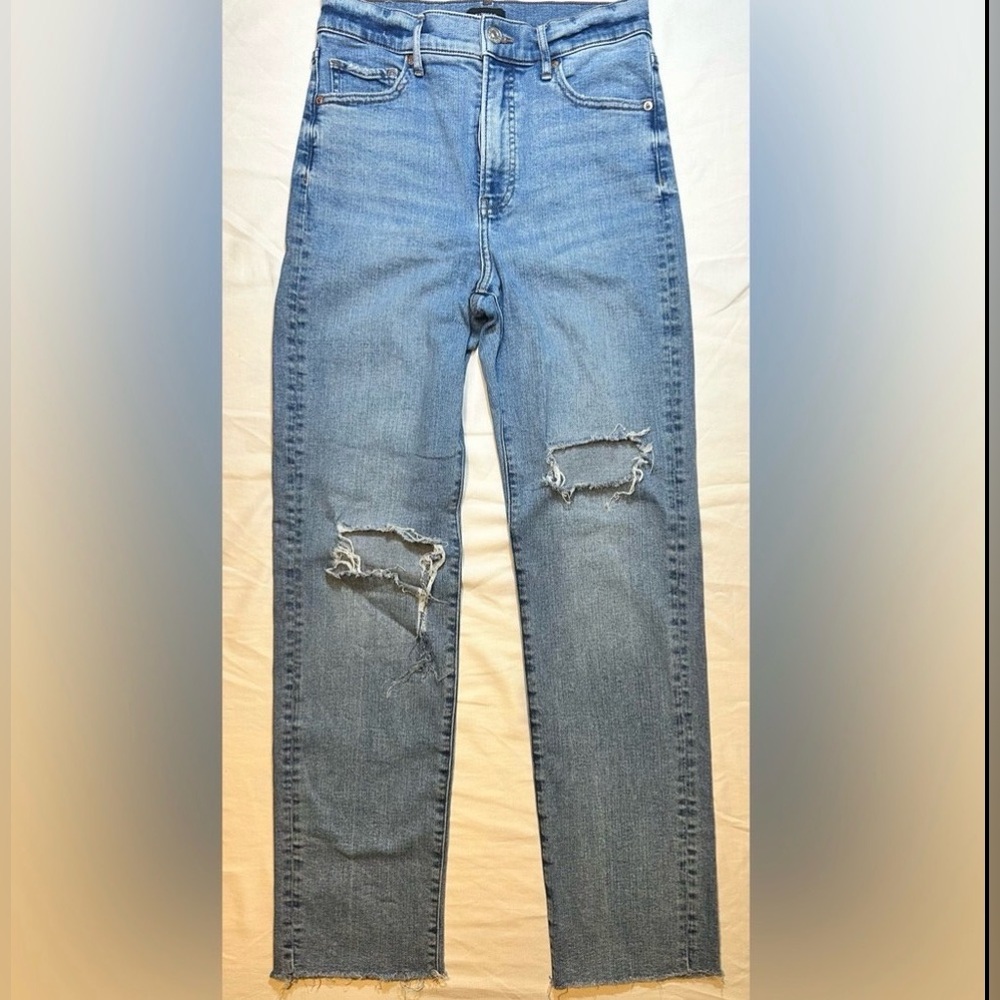 Express modern straight super high rise jeans size 2